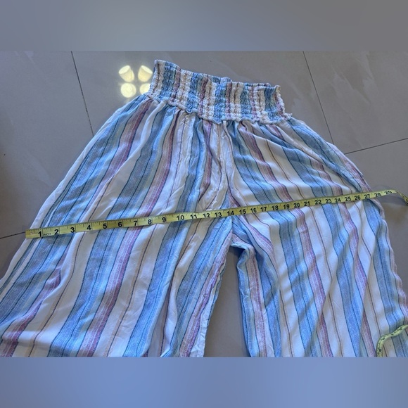 Summer Striped Ocean Drive Summer Wide Leg Pants Quite Harbor Venice Womens L - Picture 8 of 13